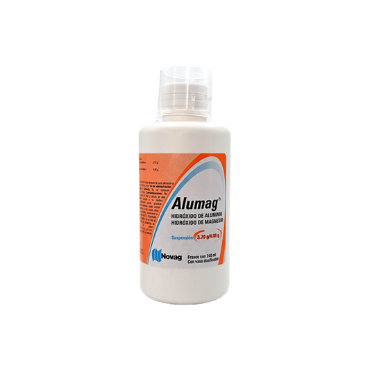 Alumag 370 mg/400 mg/10 mL suspensión oral frasco con 240 mL (Hidróxido de aluminio y magnesio)