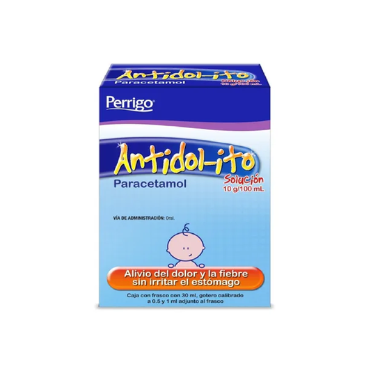 Antidol-Ito 10 g/100 mL (100 mg/mL) solución oral frasco con 30 mL (Paracetamol)