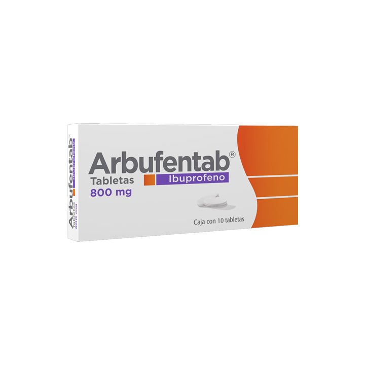 Arbufentab 800 mg con 10 tabletas (Ibuprofeno)