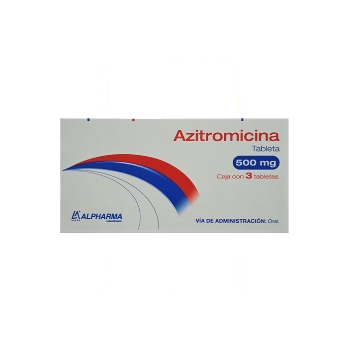 Azitromicina 500 mg con 3 tabletas (Alpharma)