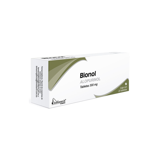 Bionol 300 mg con 20 tabletas (Alopurinol)