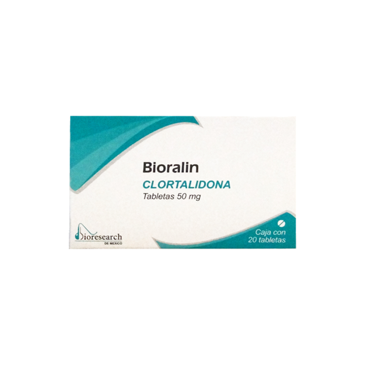 Bioralin 50 mg con 20 tabletas (Clortalidona)