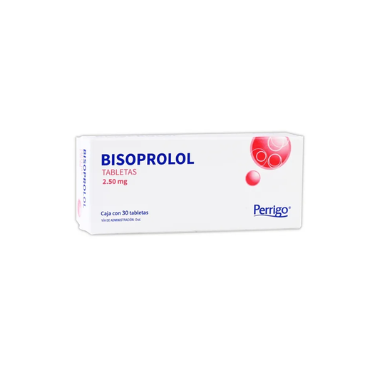 Bisoprolol 2.5 mg con 30 grageas (Perrigo)