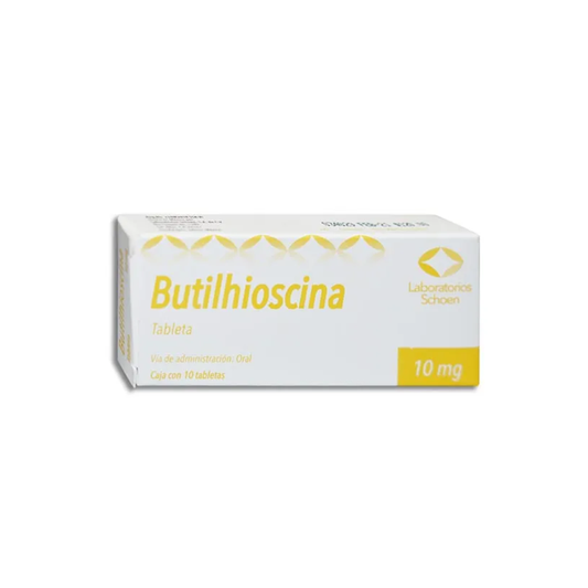 Butilhioscina 10 mg con 10 tabletas (Schoen)