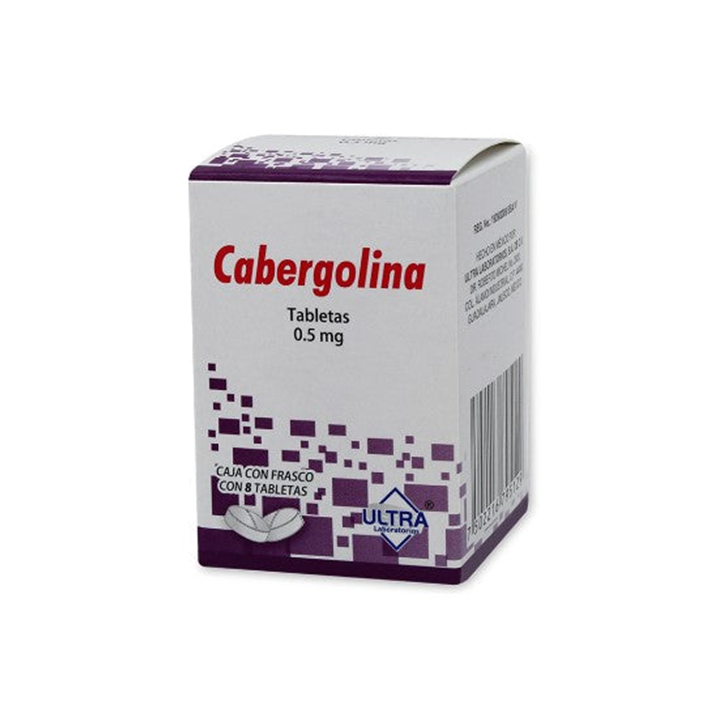 Cabergolina 0.5 mg con 8 tabletas (ULTRA)