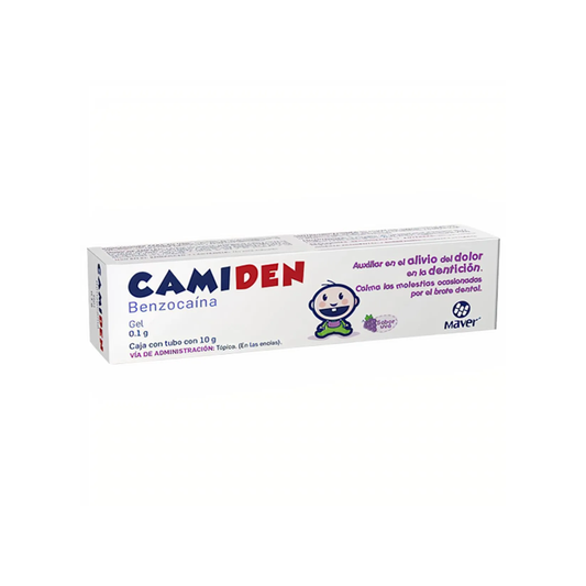 Camiden 0.1 g/g gel tubo con 10 g (Benzocaína)