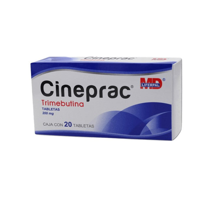 Cineprac 200 mg con 20 tabletas (Trimebutina)