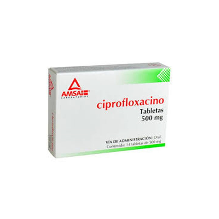 Ciprofloxacino 500 mg con 14 tabletas (AMSA)