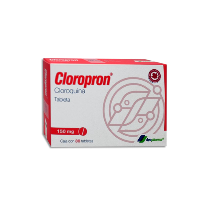 Cloropron 150 mg con 30 tabletas (Cloroquina)