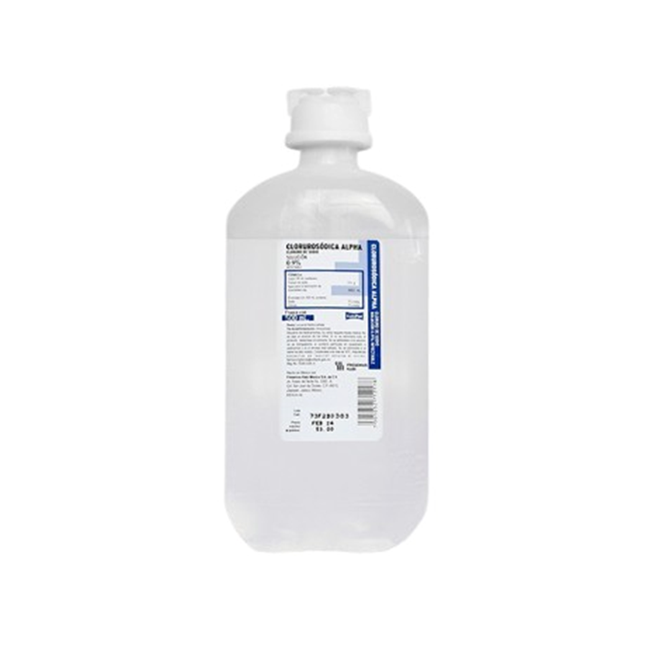 Clorurosódica Alpha 0.9% frasco con 1000 mL (Cloruro de Sodio)