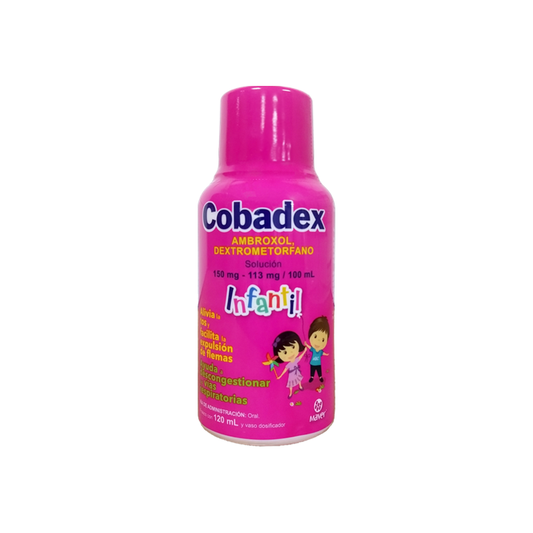 Cobadex infantil 150 mg/113 mg/100 mL solución oral con 120 mL (Ambroxol/Dextrometorfano)