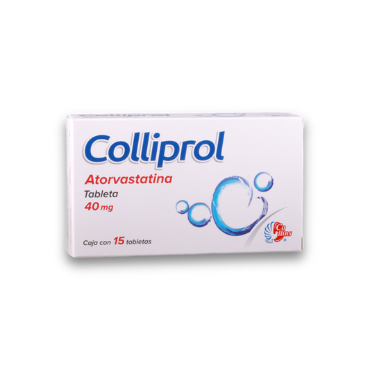 Colliprol 40 mg con 15 tabletas (Atorvastatina)