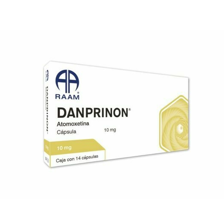 Danprinon 10 mg con 14 cápsulas (Atomoxetina)