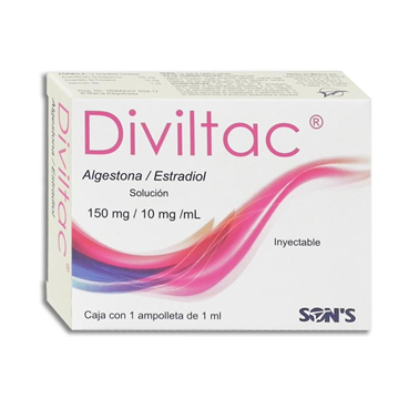 Diviltac 150 mg/Estradiol 10 mg/mL solución inyectable frasco ámpula con 1 mL (Algestona/Estradiol)
