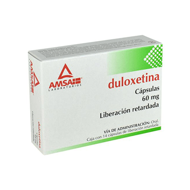 Duloxetina 60 mg con 14 cápsulas de liberación retardada (AMSA)