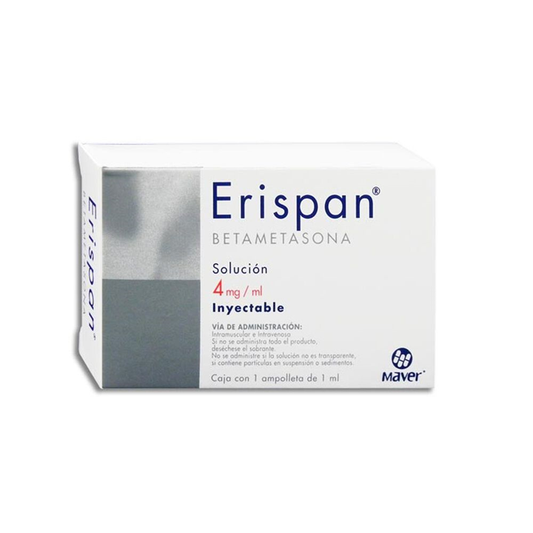 Erispan 4 mg/mL solución inyectable con 1 ampolleta con 1 mL (Betametasona)