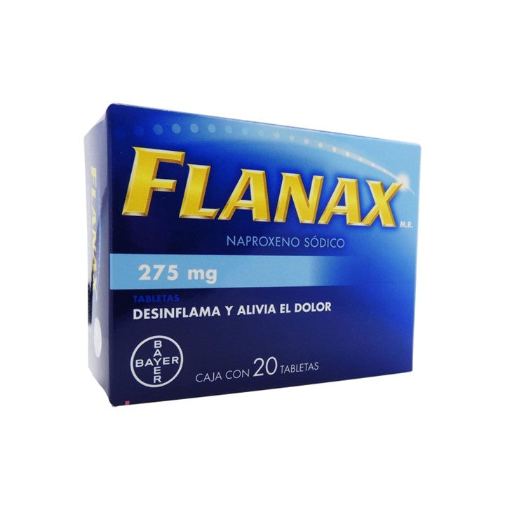 Flanax 275 mg con 20 tabletas (Naproxeno)