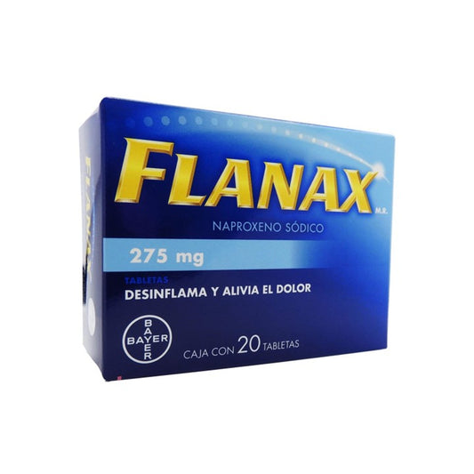 Flanax 275 mg con 20 tabletas (Naproxeno)