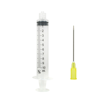 Jeringa de 10 mL con aguja 20 G x 38 mm estéril (DL)