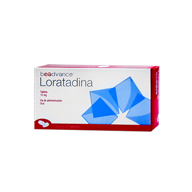 Loratadina 10 mg con 10 tabletas (Beadvance)