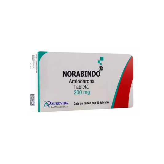 Norabindo 200 mg con 20 tabletas (Amiodarona)