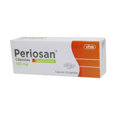 Periosan 100 mg caja con 10 cápsulas (Doxiciclina)