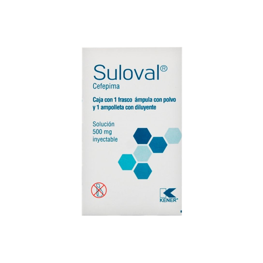 Suloval 500 mg/5 mL solución inyectable frasco ámpula con 5 mL (Cefepima)