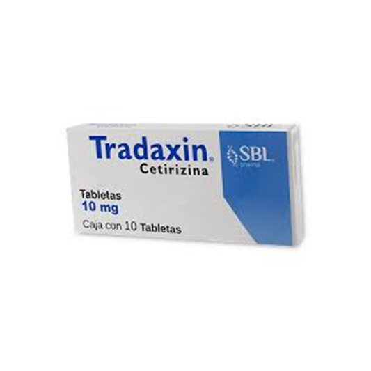 Tradaxin 10 mg con 10 tabletas (Cetirizina)