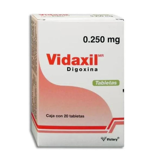 Vidaxil 0.25 mg con 20 tabletas (Digoxina)